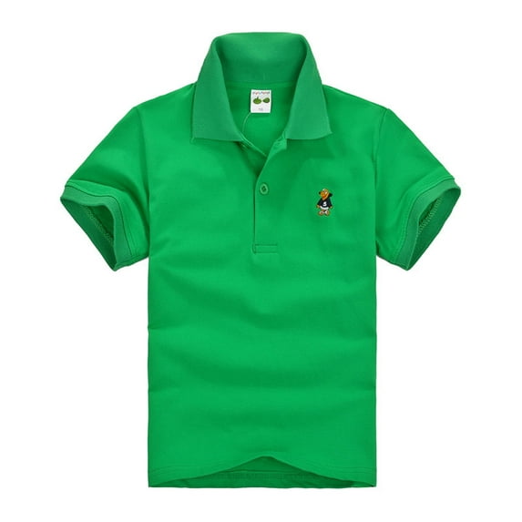 Kids Boys' Polo Shirt Polo Shirt For Boys Short Sleeve Polo Rugby Button Down Shirt 4-5 Years