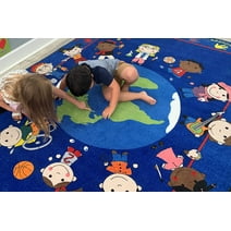 KidCarpet World Character Classroom Rug, 4' x 6 Rectangle Multicolored | Educational Carpet Rug for Home or School Learning Area, Classroom, Kid's Bedroom or Playroom ✅