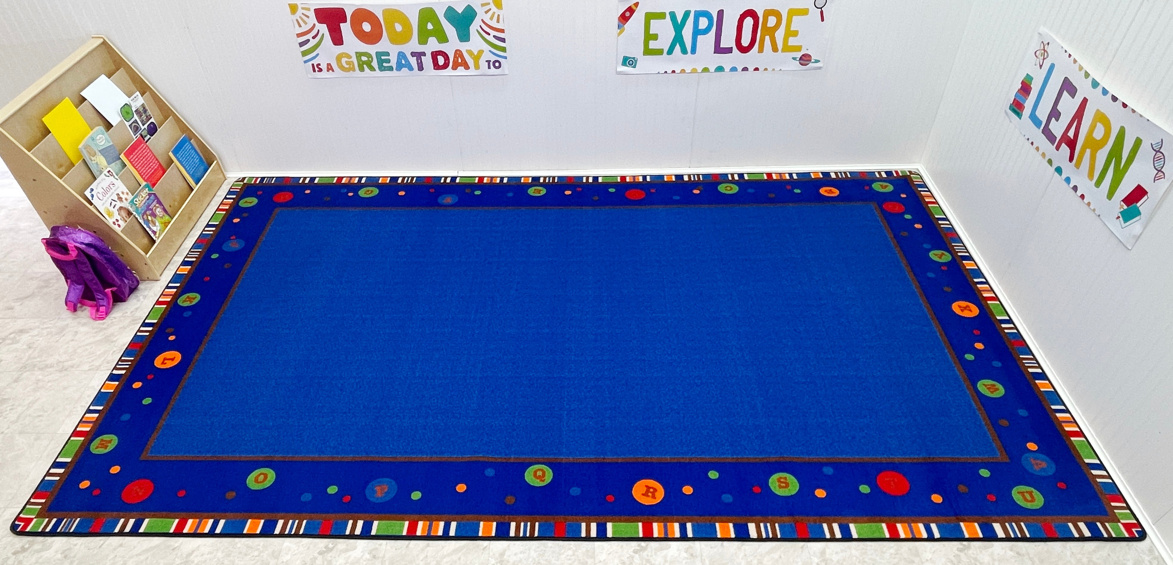 KidCarpet.com ABC Dots School Rug 7'6