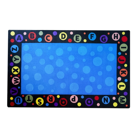 KidCarpet.com Alphabet Bubbles Classroom Rug 4' x 6' Rectangle