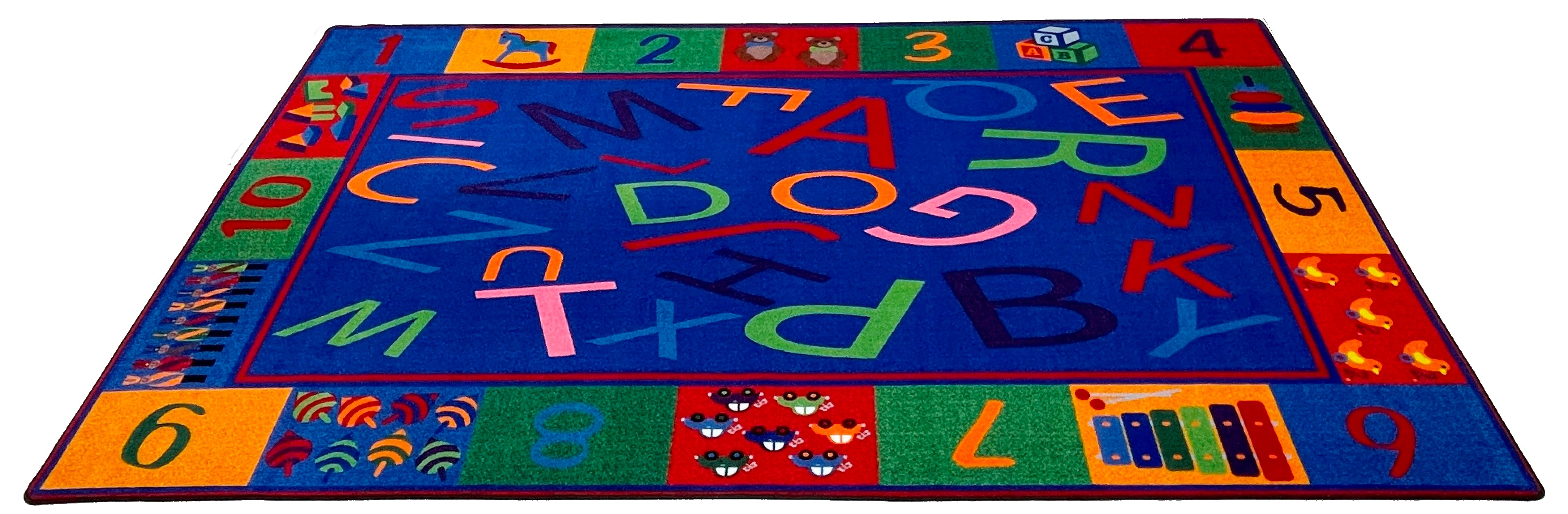 Alphabet Rug Numbers KidCarpet.com Alphabet and Numbers Teaching Toddler Rug, 6' x 8'6 ...