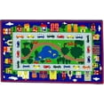 thumbnail image 1 of KidCarpet.com Around Town Road Rug with Alphabet & Numbers 6 x 8'6'' Rectangle Alphabet Nursery Rug for Kids | Educational Learning Carpet Area Rug for Boy Girl Toddler Bedroom Playroom, 1 of 4