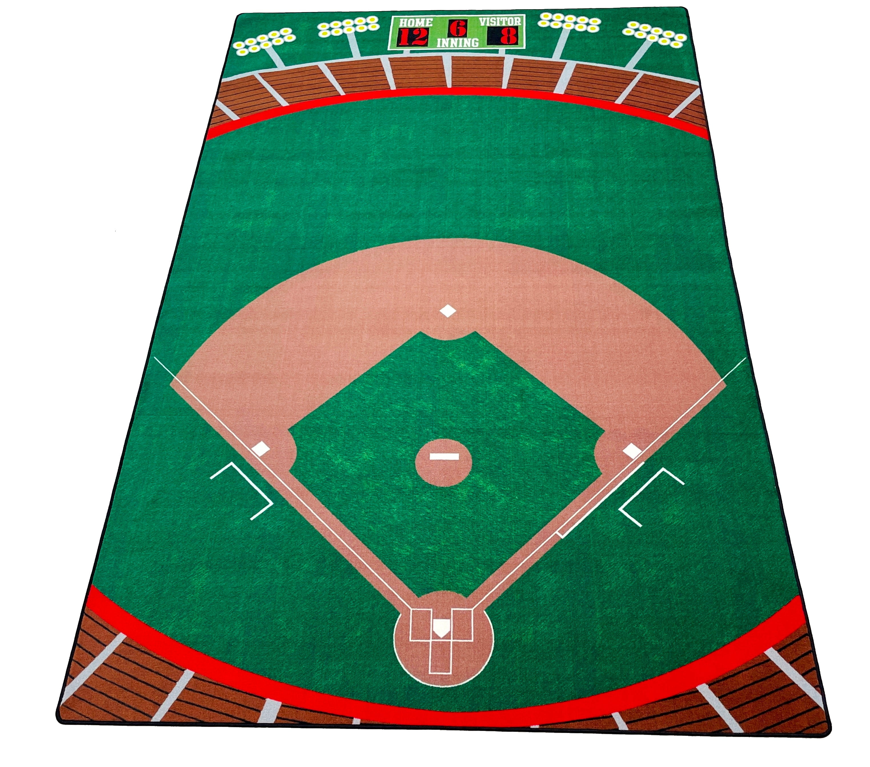 KidCarpet.com Baseball Stadium Rug 4' x 6 Rectangle Area Rug for Kids ...