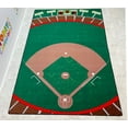 thumbnail image 1 of KidCarpet.com Baseball Stadium Rug 6' x 8'6' Rectangle Area Rug for Kids Playroom & Kindergarten Classroom | Baseball Field Area Rug, 1 of 1