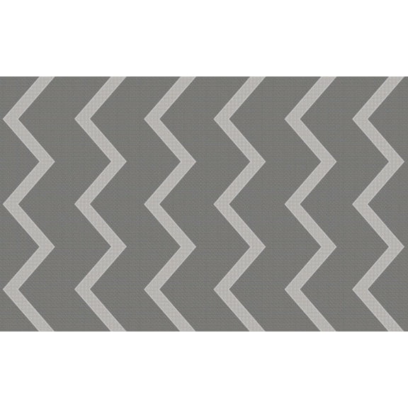 KidCarpet.com Chevron Kids Nylon Area Rug, 4' x 6', Gray Rectangle Zig Zag Modern Casual Geometric Area Rug | Indoor Outdoor Area Rug Ideal for High Traffic Areas in Living Room, Bedroom
