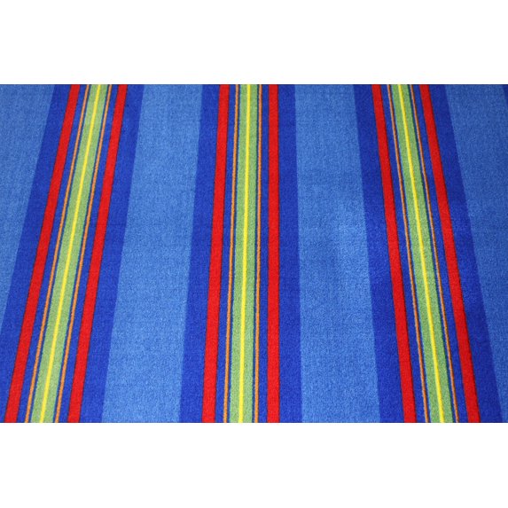 KidCarpet.com Classic Stripes Kids Nylon Area Rug, 6' x 8'6", Cool Blue Classroom Carpet for Kids | Nursery Room Bedroom Living Room Area Decor | Classroom Seating Carpet Elementary Preschool Rug