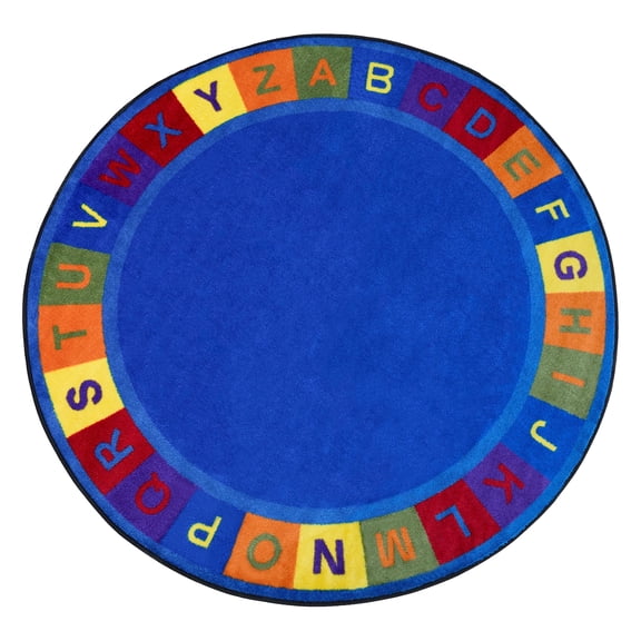 Round Alphabet Rugs for Kids Playrooms