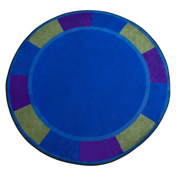 KidCarpet.com Cool Colors Circle Rug 6' Round Carpets for Kids | Area Rug for Kids Bedroom Playroom Baby Toddler Children Perfect School Circle Time Rug