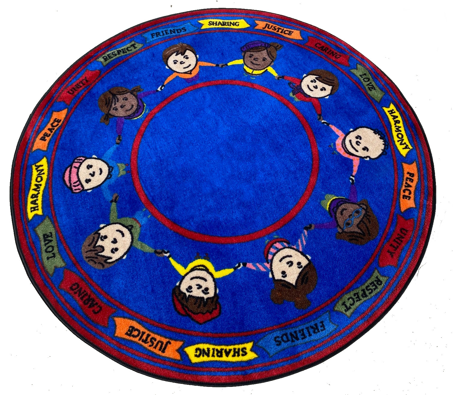 KidCarpet.com Hand in Hand Friendship Circle Rug 6' Round Classroom ...