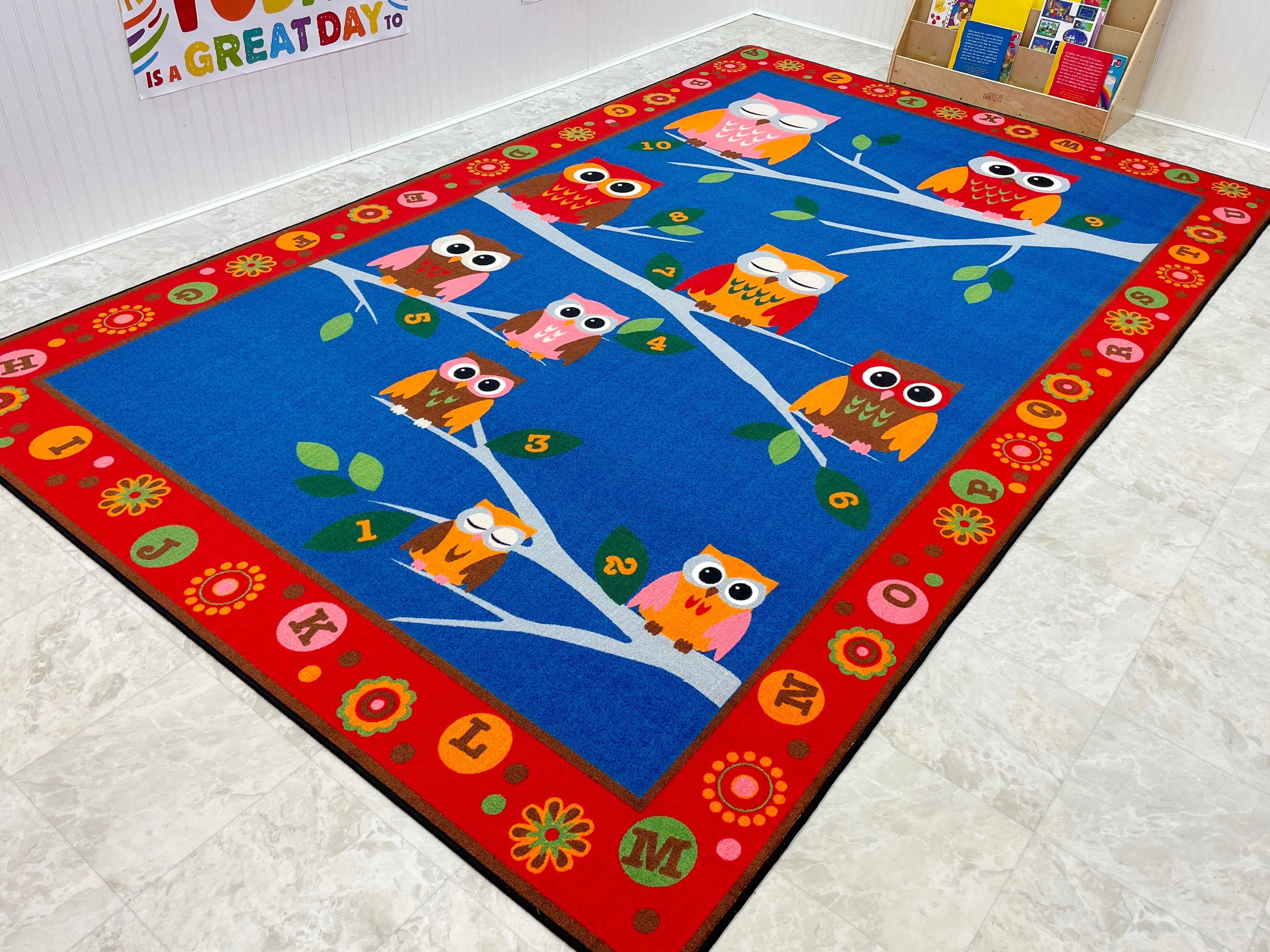 KidCarpet.com Hoot Hoot Owl Childrens Rug 7'6