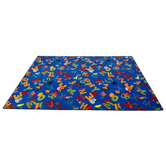 KidCarpet.com I Know My ABCs Children's Rug, 4' x 6', Multicolored Educational Alphabets Childrens Area Rug | Learning Carpets for Kids | Rugs for Bedroom Playroom Classroom Baby Toddler Children