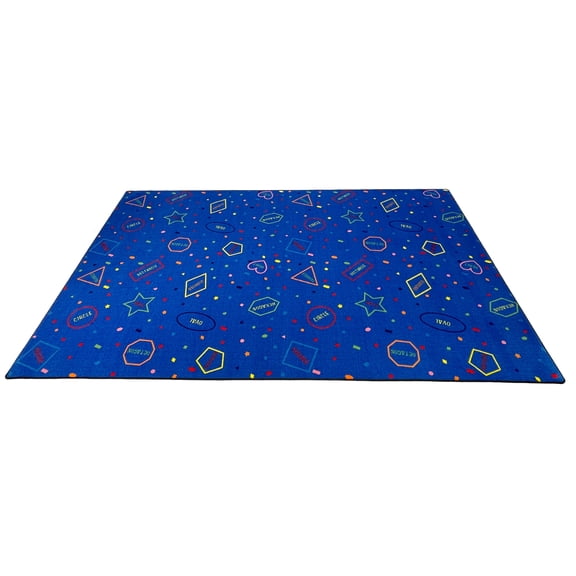 KidCarpet.com I Know My Shapes Children's Rug, 4' x 6', Multicolored Educational Childrens Area Rug for Kids | Learning Carpets for Kids | Rugs for Bedroom Playroom Classroom Baby Toddler Children