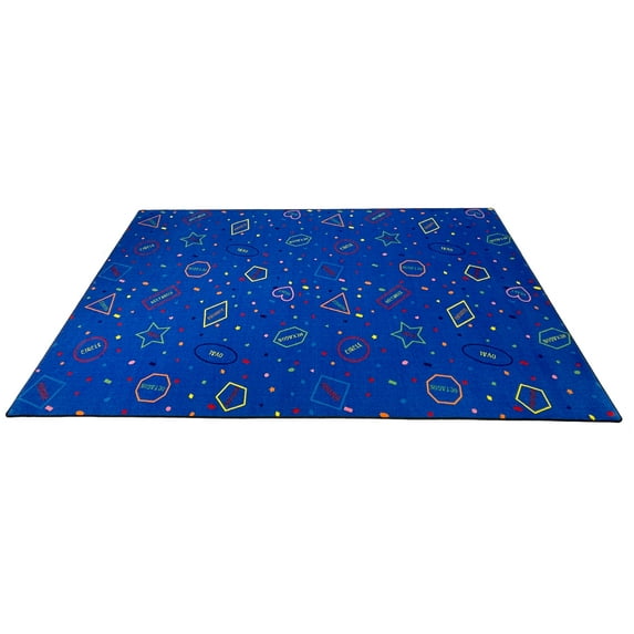 KidCarpet.com I Know My Shapes Children's Rug, 4' x 6', Multicolored Educational Childrens Area Rug for Kids | Learning Carpets for Kids | Rugs for Bedroom Playroom Classroom Baby Toddler Children