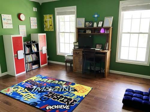 KidCarpet.com Inspiration Graffiti Classroom Rug, 6 'x 8'6