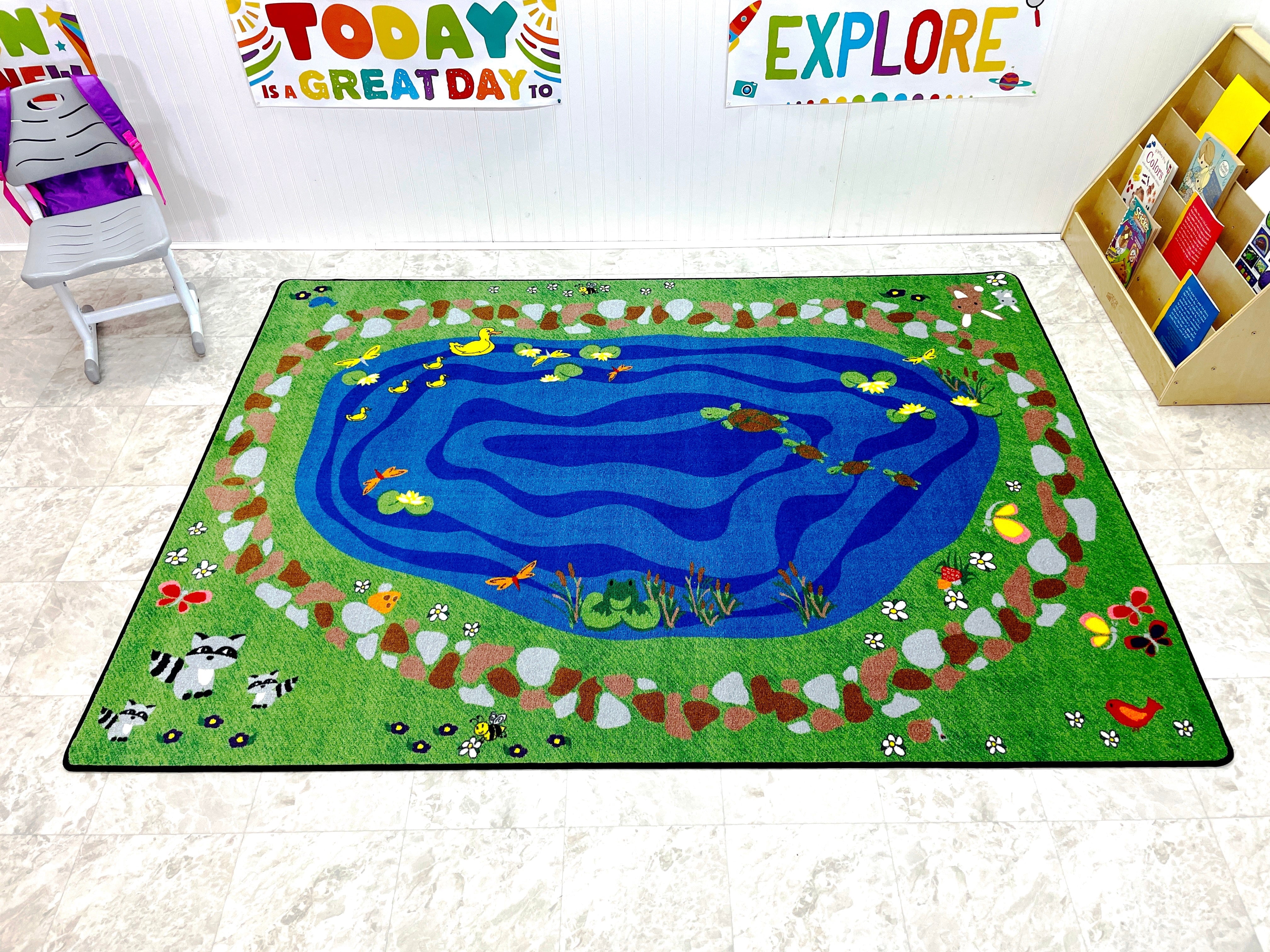 Kid Core Rug KidCarpet.com Nature All Around Us Daycare Rug, 7'6