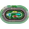 thumbnail image 1 of KidCarpet.com Race Car Rug, 6' x 8'6" Oval Race Track Play Rug | Educational Learning Rug for Children's Classroom | Area Rug for Kids Playroom or Bedroom, 1 of 2