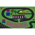 thumbnail image 1 of KidCarpet.com Racetrack Rug 4' X 6' Rectangle, Multicolored Kids Racetrack Carpet for Nursery, Classroom, Bedroom, Daycare | Floor Playroom Rug Makes a Fun Educational Gift Idea for Boys & Girls, 1 of 4