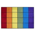 thumbnail image 1 of KidCarpet.com Rainbow Blocks Seating Rug 24 Rectangle 7'6" x 12'' Carpet for Kids for Home or School Learning Area | Area Rug for Kids Bedroom or Playroom, 1 of 2