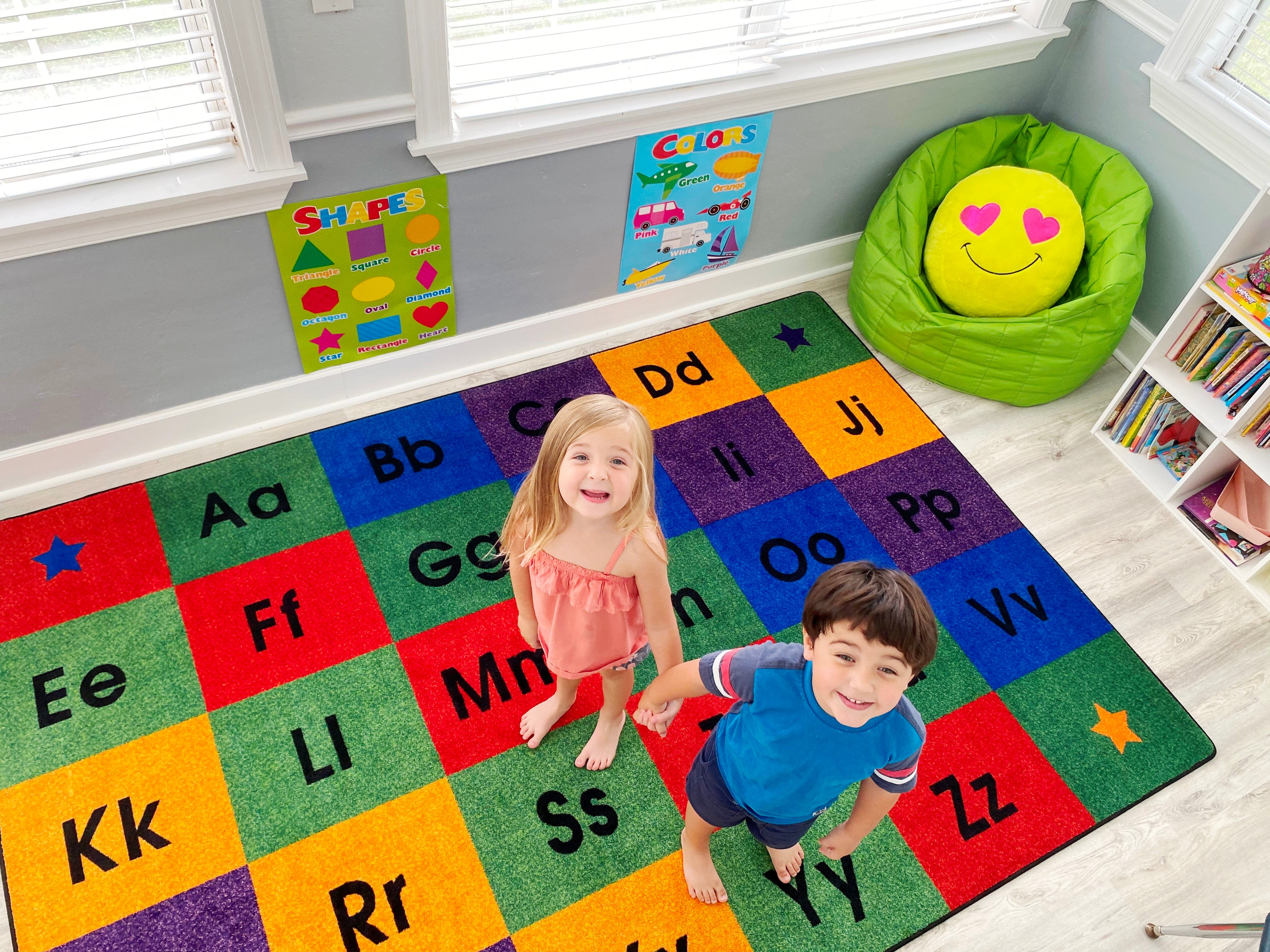 KidCarpet.com Row by Row Alphabet Rug, 7'6