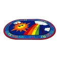 thumbnail image 1 of KidCarpet.com Sky's The Limit Classroom Rug 4' x 6' Oval Kid Educational Learning Rug for School Classroom, Kids Play Rug for Learning Numbers, Colors & Alphabets Area Rug for Kids, 1 of 1