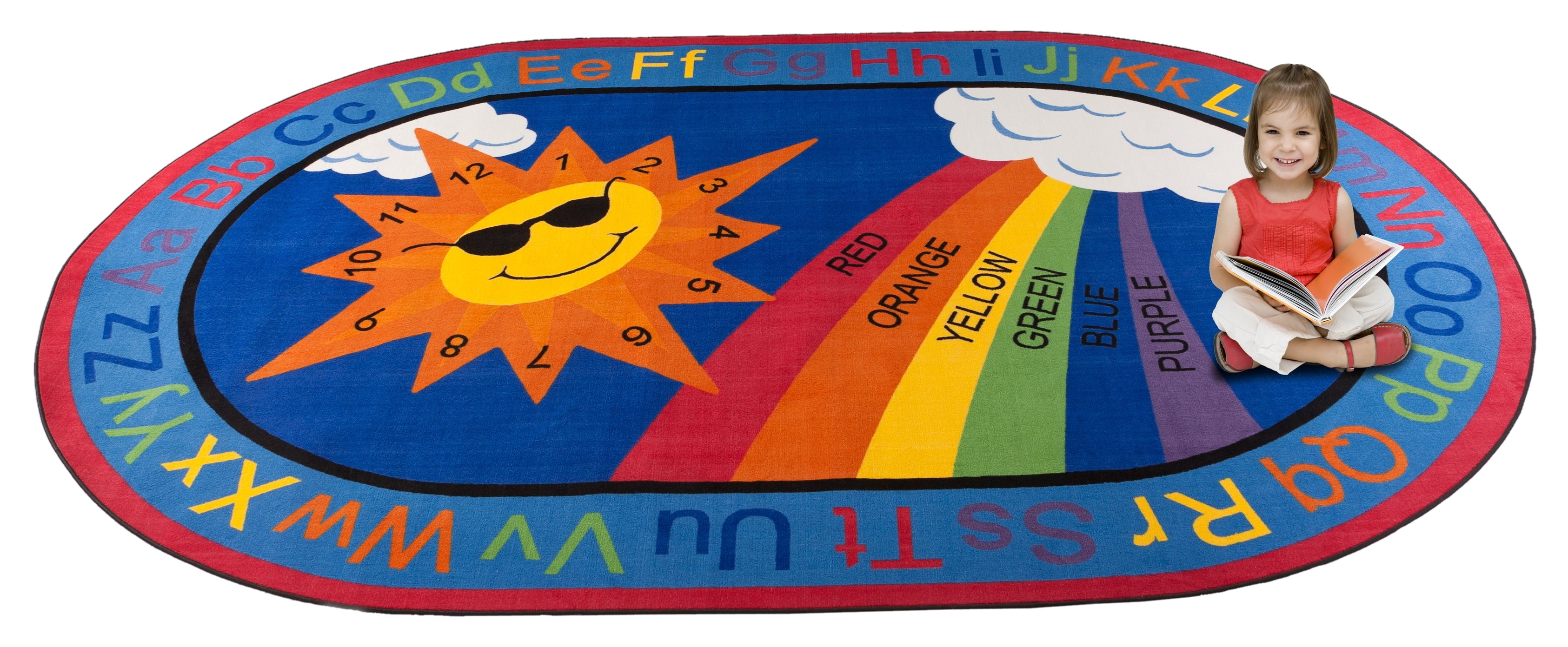 KidCarpet.com Sky's The Limit Classroom Rug 7'6