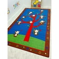 thumbnail image 1 of KidCarpet.com Ten Little Monkeys Classroom Rug 6' x 8'6" Multicolored, Abc's and Numbers Learning KidCarpet.com | Educational Alphabets Childrens Area Rug, 1 of 1