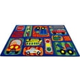 thumbnail image 1 of KidCarpet.com Vroom Car Play Childrens Rug, 4' x 6', Multicolored | Area Rugs for Kids Playroom | Carpet for Classroom Bedroom | Car Play Rug for Kids | Children Play Area Rug, 1 of 4