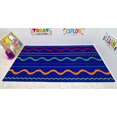 thumbnail image 1 of KidCarpet.com Wavy Lines Kids Rug, 6' x 8'6" Multicolored Playful Desgin Rugs for Kids | Seating Carpet Elementary School Rug | Toddler Classroom & Baby Playroom Decor Ideal for High Traffic Areas, 1 of 1
