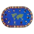 thumbnail image 1 of KidCarpet.com Our World of Virtue Classroom Rug 4'x6' Rectangle Kids Rug for Nursery, Bedroom, Daycare Children Area Rug | Carpet for Kids Classroom and Playroom | Area Rug for Kids, 1 of 1