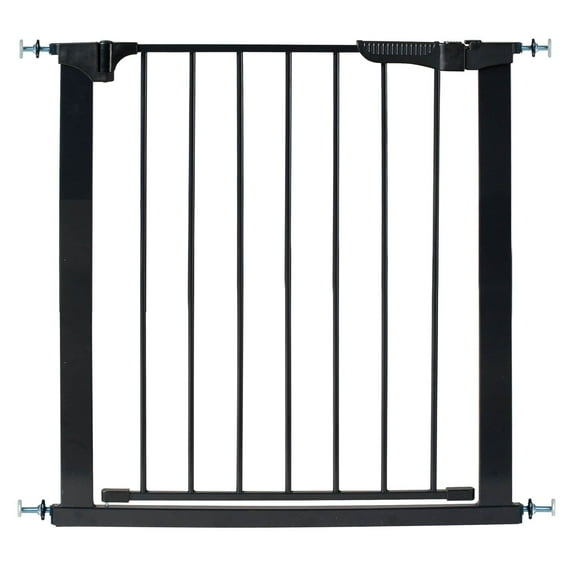 KidCo Auto Close Pressure Mounted Baby Gate Dog Gate, Black, 2"L x 37"W x 29.50"H