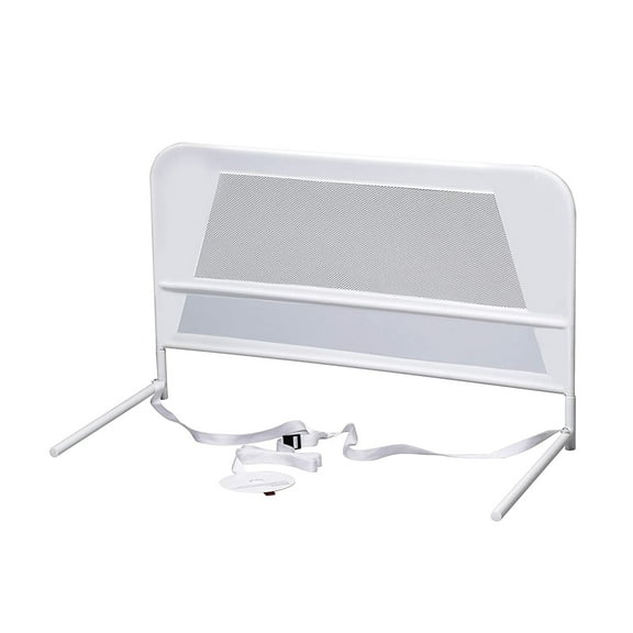 KidCo BR203 - Children's Toddler Mesh 39 Inches Long Bed Rail Guard for Twin, Double, Full Size Queen, and King Mattress, White (Single)