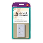 KidCo Child Safety Universal Outlet Cover, White, Pack of 3, Plastic