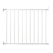 KidCo G2000 Safeway Top of Stairs Quick Release Baby Gate for Child Safety, 42.5 x 30.5 in., Steel, White