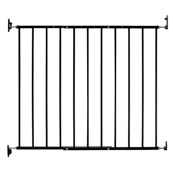 KidCo G2001 Safeway Top of Stairs Quick Release Hardware Mount Baby Gate, Black