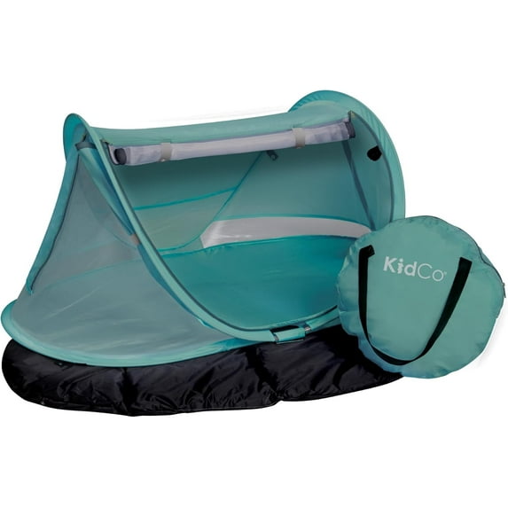 KidCo P3050 - Peapod Prestige Lightweight Outdoor Portable Toddler Travel Tent, Play Tent with UV Protection, Sun Shade & Toy Loops, Ages 6 Months - 4 Years (Seafoam)