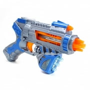KidFun Superhero Galaxy Toy Gun Space Blaster Lights Sounds, Ages 3-13 Blue