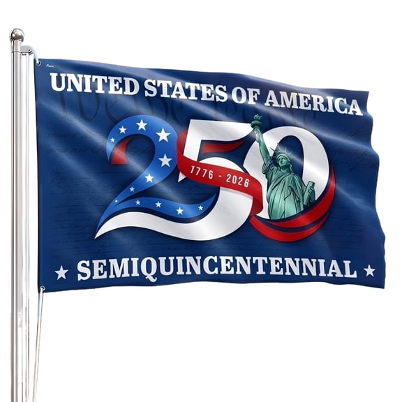 KidGenius 250th Anniversary USA Flag 3x5 Ft,1776-2026 Patriotic USA Flag,Vintage American Flag for Outside 4th of July Decor