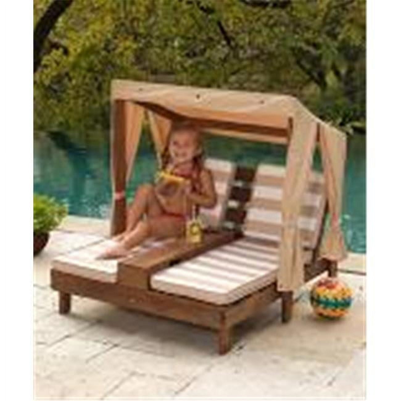 KidKraft 8.5 x 16.5 x 43.5 in. Double Chaise Lounge with Cup Holders
