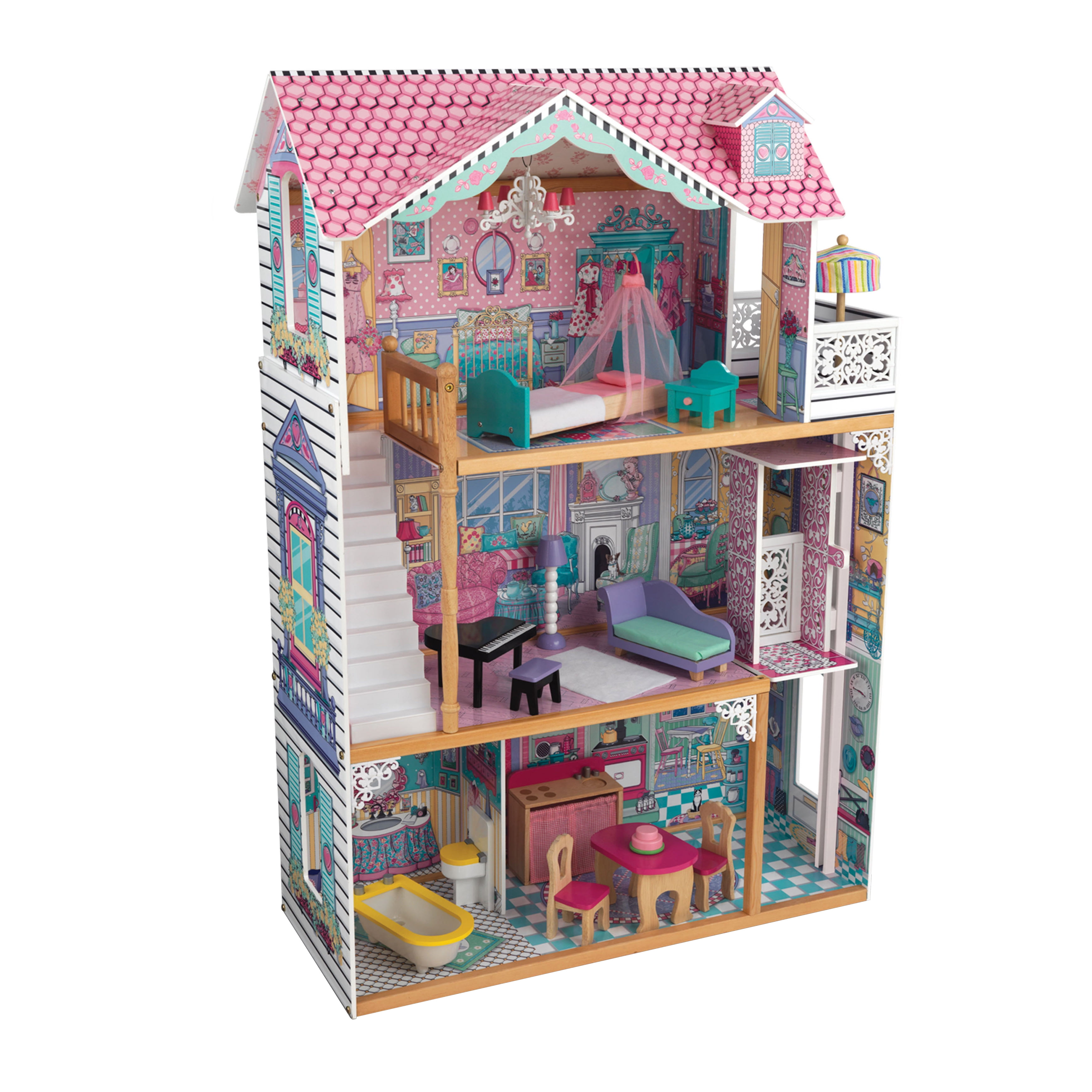 KidKraft Annabelle Dreamy Barbie Wooden Dollhouse with Elevator