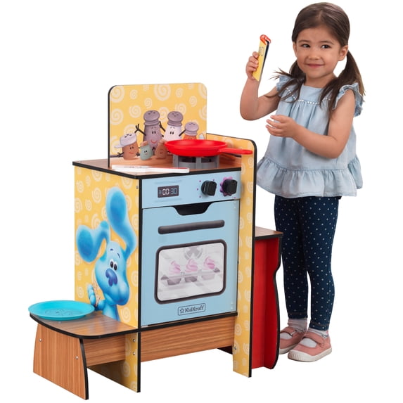 KidKraft Blue's Clues & You! Cooking-Up-Clues Wooden Play Kitchen & Handy Dandy Notebook