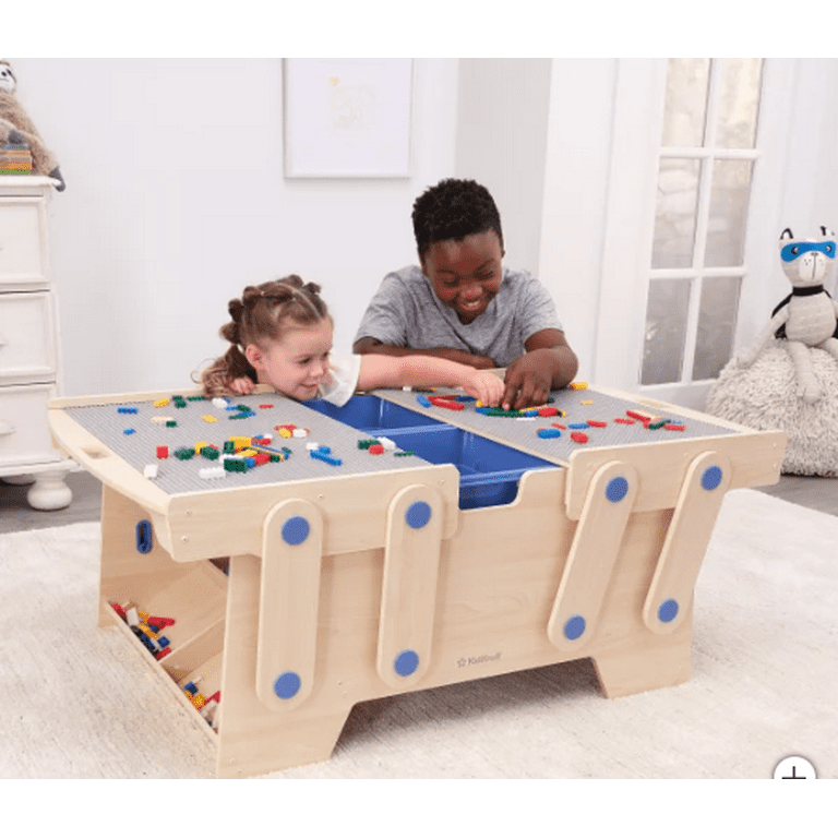 KidKraft Building Bricks Play N Store Mega Table with 210 Bricks