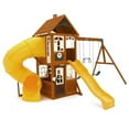 thumbnail image 1 of KidKraft Castlewood Wooden Swing Set / Playset with Clubhouse, Mailbox, Slide and Play Kitchen, 1 of 2