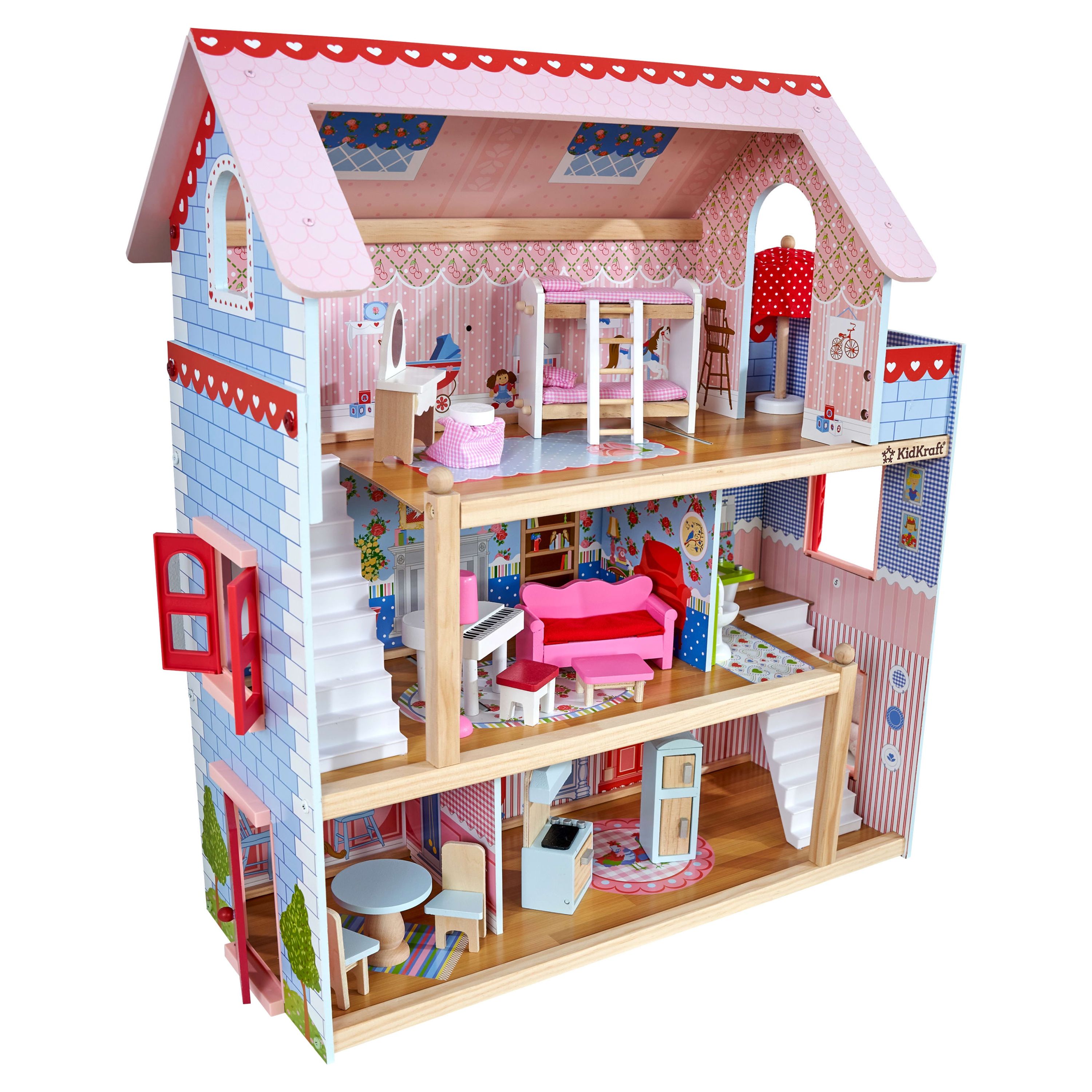 KidKraft Chelsea Cottage Wooden Dollhouse for 5-Inch Dolls - image 1 of 13