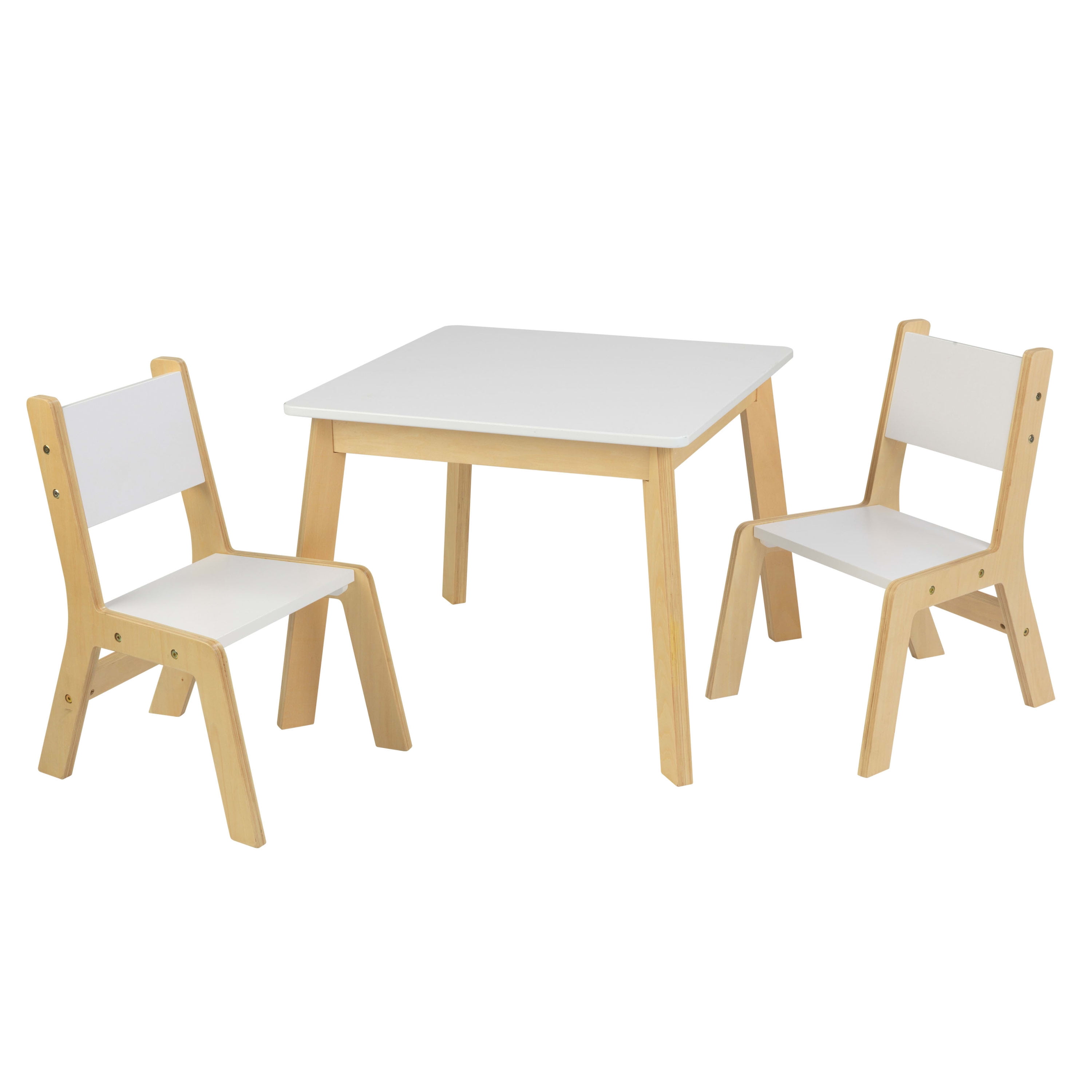 KidKraft Children s Modern Table and Chair Set White Natural