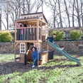 thumbnail image 1 of KidKraft Cliffbrook Wooden Outdoor Two-Story Playhouse with Slide, 1 of 19