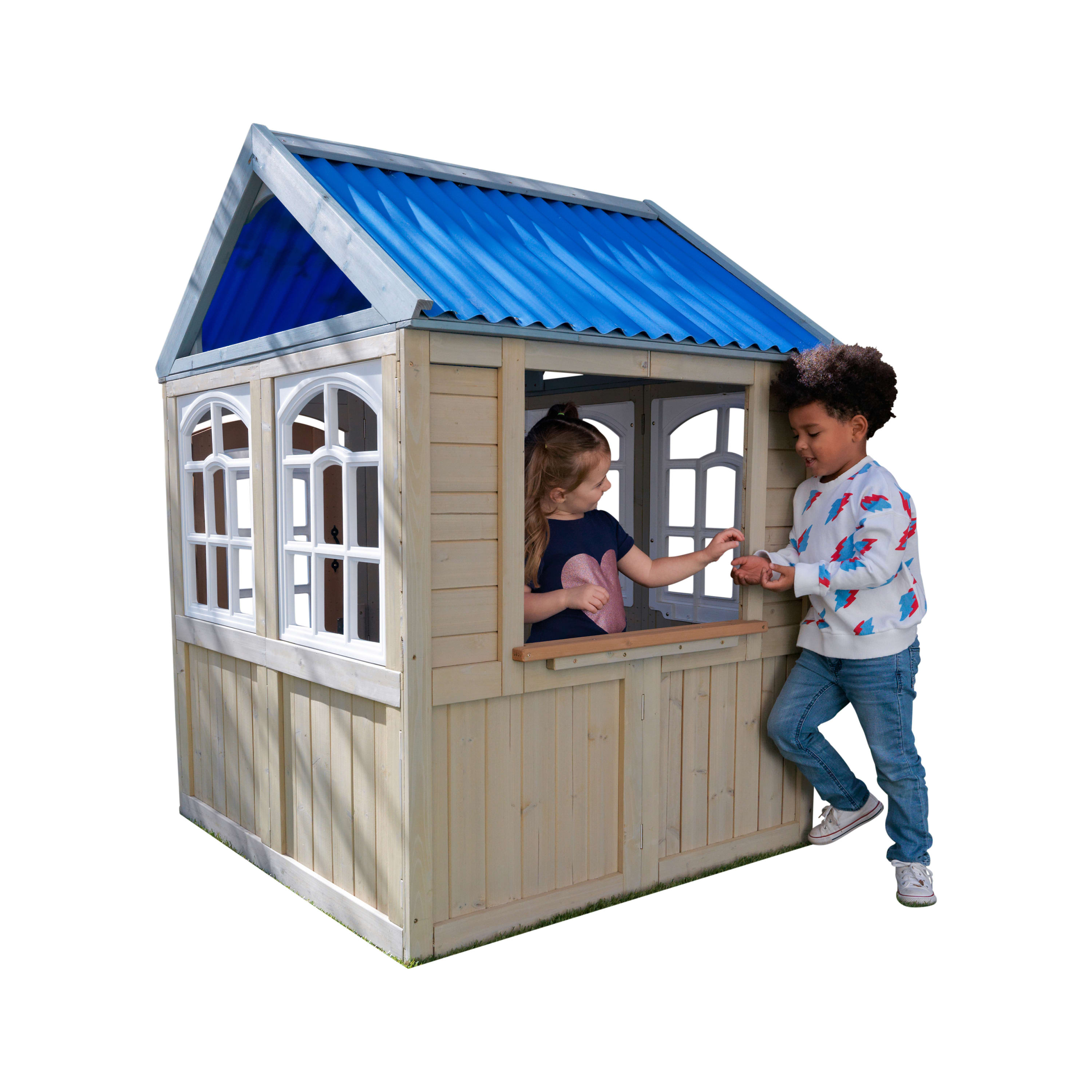 KidKraft Cooper Wooden Outdoor Playhouse with EZ Kraft Assembly™ & Magnetic Door - image 1 of 12