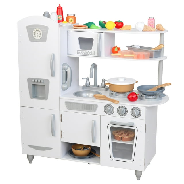 KidKraft Create & Cook™ Wooden Vintage Kitchen with Phone and 56 Play