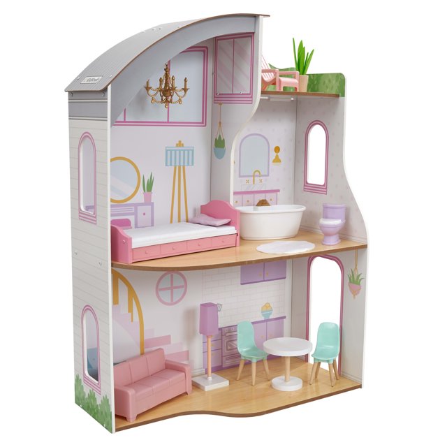 Find Your Perfect KidKraft Elise Wooden Dollhouse with 12 Accessories