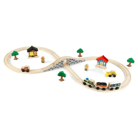 KidKraft Figure 8 Train Set with 38 Accessories Included