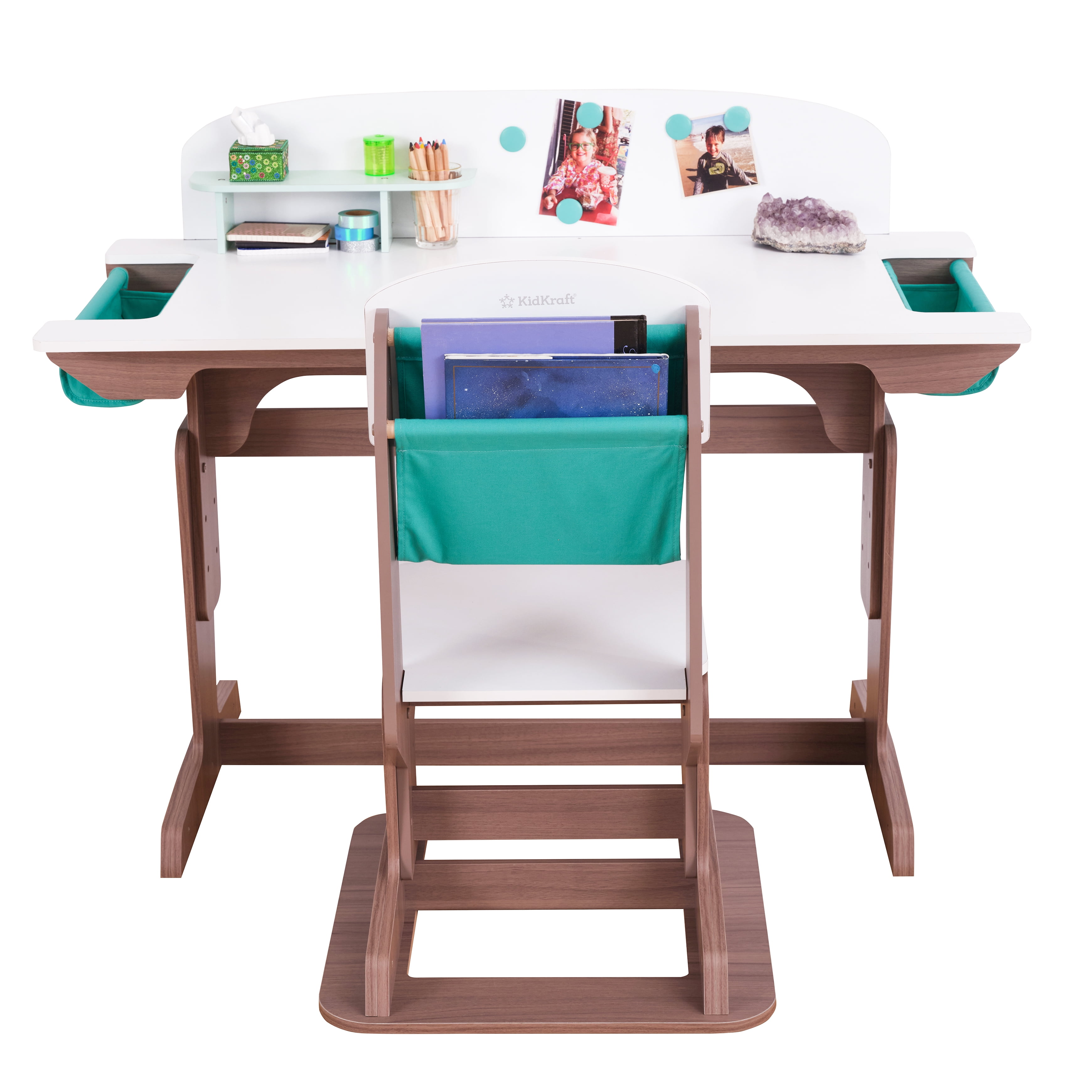 KidKraft Grow Together™ Pocket Adjustable Desk with Hutch and Chair